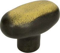 Distressed Oval Knob 1 11/16'' Antique Bronze 332-ABZ