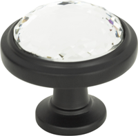 Crystal Legacy Round Knob 1 5/16'' Matte Black 343-BL