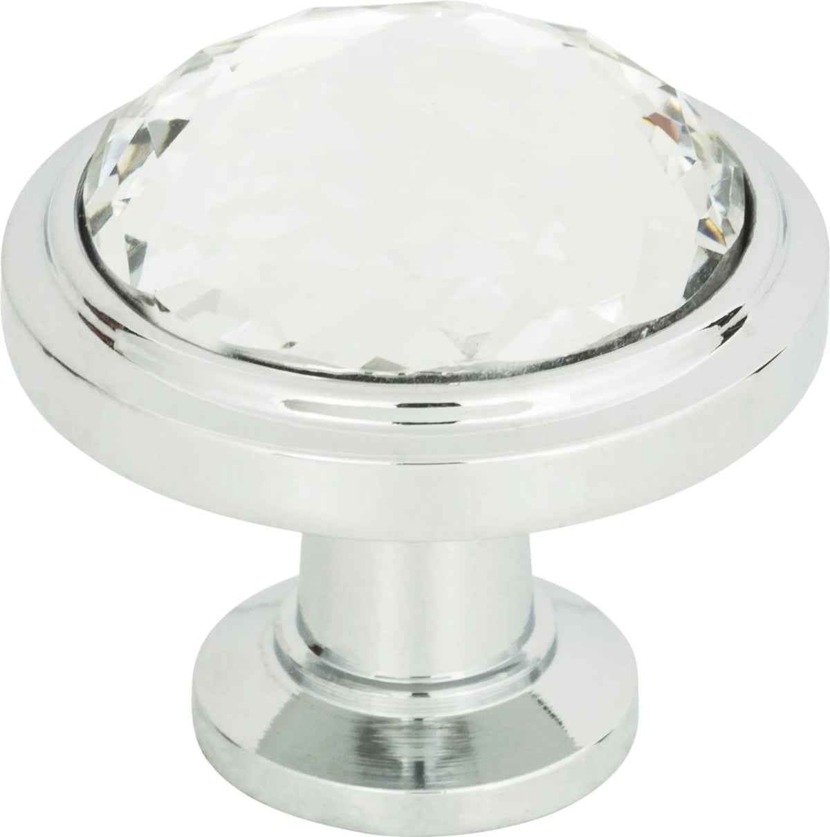 Crystal Legacy Round Knob 1 5/16'' Polished Chrome 343-CH