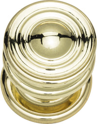 Campaign Round Knob 1 1/4'' Polished Brass 376-PB