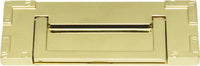Campaign L-Bracket Drop Pull 3'' cc Polished Brass 380-PB
