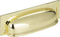 Campaign L-Bracket Cup Pull 3 3/4'' cc Polished Brass 382-PB