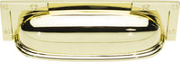 Campaign L-Bracket Cup Pull 3 3/4'' cc Polished Brass 382-PB