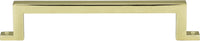 Campaign Bar Pull 5 1/16'' cc Polished Brass 386-PB