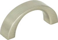 Tableau Curved Pull 1 7/16'' cc Brushed Nickel 396-BN