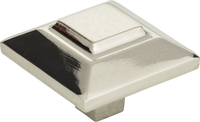 Trocadero Large Square Knob 1 1/2'' Polished Nickel 4002-PN