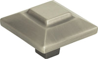Trocadero Large Square Knob 1 1/2'' Pewter 4002-P