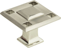 Craftsman Modern Square Knob 1 5/16'' Brushed Nickel 4007-BRN