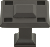 Craftsman Modern Square Knob 1 5/16'' Aged Bronze 4007-O