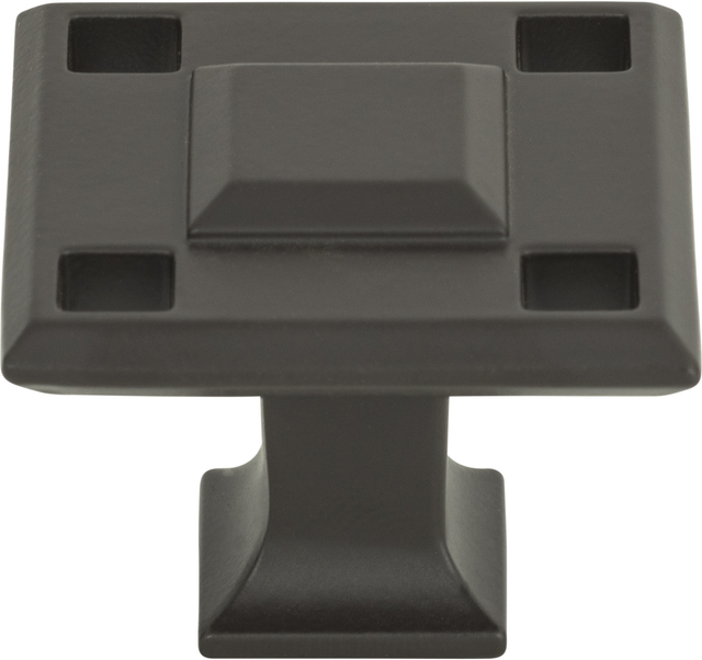 Craftsman Modern Square Knob 1 5/16'' Aged Bronze 4007-O
