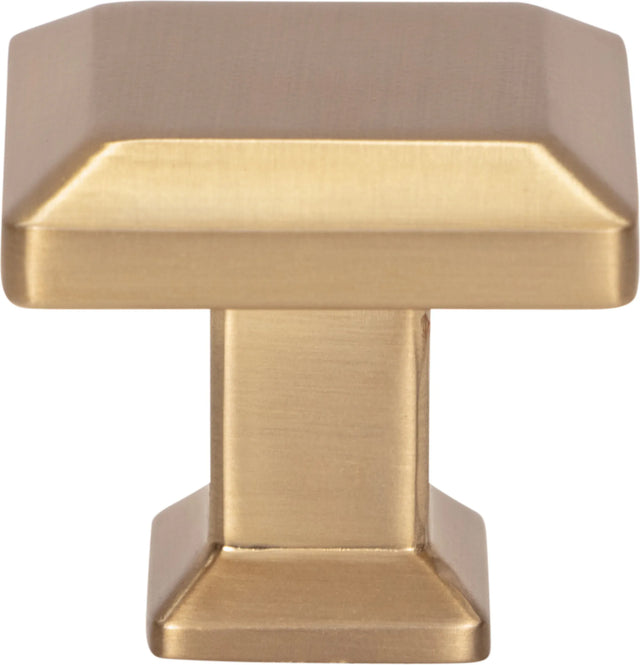 Sweetbriar Lane Square Knob 1 1/4'' Warm Brass A660-WB