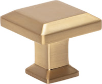 Sweetbriar Lane Square Knob 1 1/4'' Warm Brass A660-WB