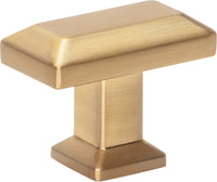 Sweetbriar Lane Rectangle Knob 1 3/8'' Warm Brass A661-WB