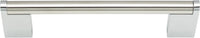 Stainless Steel Round 3 Point Pull 5 1/16'' cc Polished A857-PS