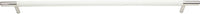 Zanzibar White Appliance Pull 17'' cc Leather Polished Chrome AP05-WT-CH