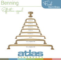Benning Knob With Backplate 1 1/4'' Warm Brass A540-WB