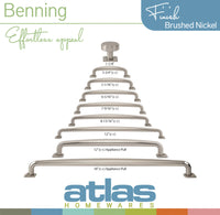Benning Knob With Backplate 1 1/4'' Brushed Nickel A540-BRN
