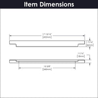 Austere Collection Aluminum Handle 18'' Aluminum Finish C02H075746-AL