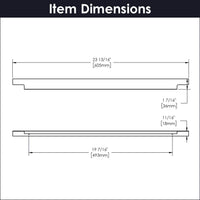 Austere Collection Aluminum Handle 24'' Aluminum Finish C02H075747-AL