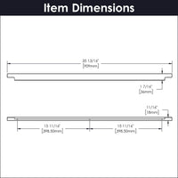 Austere Collection Aluminum Handle 36'' Aluminum Finish C02H075749-AL