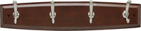 Luna Collection Hook Rail 18'' Long Cherry Stained with Satin Nickel Finish C25006-CSSN