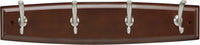 Luna Collection Hook Rail 18'' Long Cherry Stained with Satin Nickel Finish C25006-CSSN