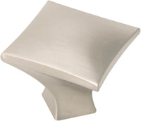 Twist Collection Knob 1-1/4'' Square Satin Nickel Finish H076014-SN