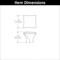 Twist Collection Knob 1-1/4'' Square Satin Nickel Finish H076014-SN