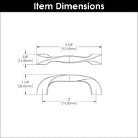 Twist Collection Pull 3'' cc Black Iron Finish H076015-BI