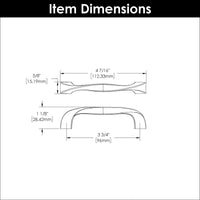 Twist Collection Pull 3-3/4'' cc Polished Nickel Finish H076016-14