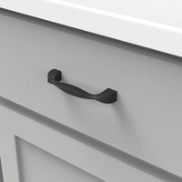 Twist Collection Pull 3-3/4'' cc Black Iron Finish H076016-BI