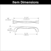 Twist Collection Pull 5-1/16'' cc Black Iron Finish H076017-BI