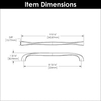 Twist Collection Pull 8-13/16'' cc Polished Nickel Finish H076020-14