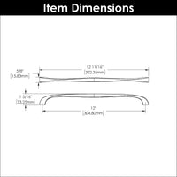 Twist Collection Pull 12'' cc Polished Nickel Finish H076021-14