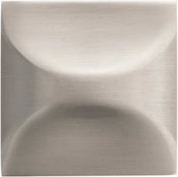 Crest Collection Knob 1-1/4'' Square Satin Nickel Finish H076127-SN