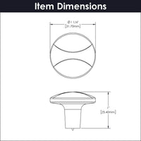Crest Collection Knob 1-1/4'' Diameter Satin Nickel Finish H076128-SN