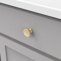 Forge Collection Knob 1-3/8'' Diameter Brushed Golden Brass Finish H076698-BGB