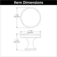 Forge Collection Knob 1-3/8'' Diameter Chrome Finish H076698-CH