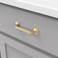 Forge Collection Pull 3-3/4'' cc Brushed Golden Brass Finish H076701-BGB