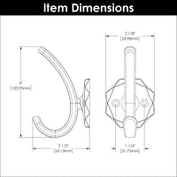 Karat Collection Hook 1-1/4'' cc Satin Nickel Finish H077848SN