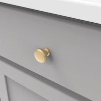 Piper Collection Knob 1-1/4'' Diameter Brushed Golden Brass Finish H077849BGB