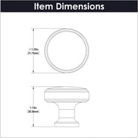 Piper Collection Knob 1-1/4'' Diameter Brushed Golden Brass Finish H077849BGB