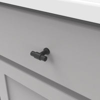 Piper Collection T-Knob 1-5/8'' X 5/8'' Matte Black Finish H077850MB