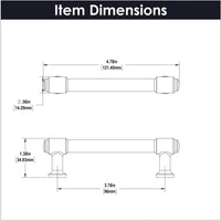 Piper Collection Pull 3-3/4'' cc Satin Nickel Finish H077852SN