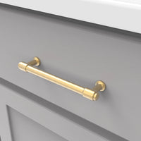 Piper Collection Pull 5-1/16'' cc Brushed Golden Brass Finish H077853BGB