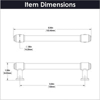 Piper Collection Pull 5-1/16'' cc Brushed Golden Brass Finish H077853BGB