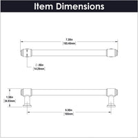 Piper Collection Pull 6-5/16'' cc Brushed Golden Brass Finish H077854BGB