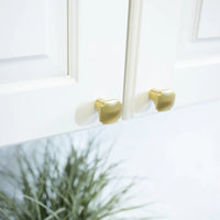 Veranda Collection Knob 1-1/8'' Square Brushed Golden Brass Finish H077861BGB