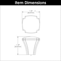 Veranda Collection Knob 1-1/8'' Square Brushed Golden Brass Finish H077861BGB