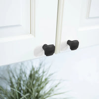 Veranda Collection Knob 1-1/8'' Square Matte Black Finish H077861MB